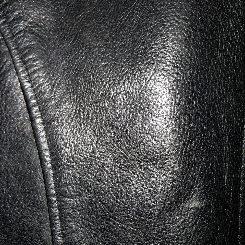 Moda Martani Lux Heavy Black Leather Motorcycle Style Jacket Unisex Large - Picture 10 of 11